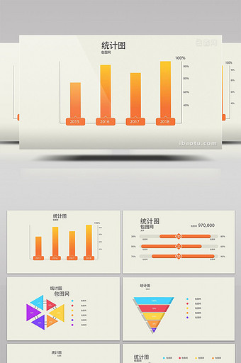 MG动画 企业数据统计-ae模板图片