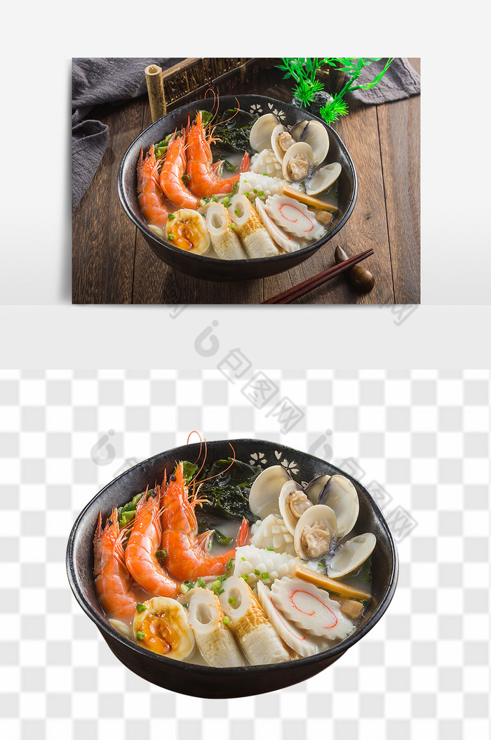 海鲜拉面日式料理图片图片