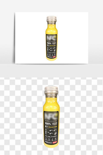 鲜榨营养橙汁饮品元素图片