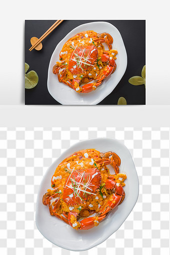 美食巴东海蟹海鲜泰式料理素材图片