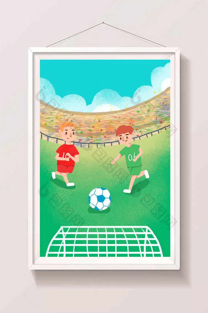 足球赛比赛插画图片图片