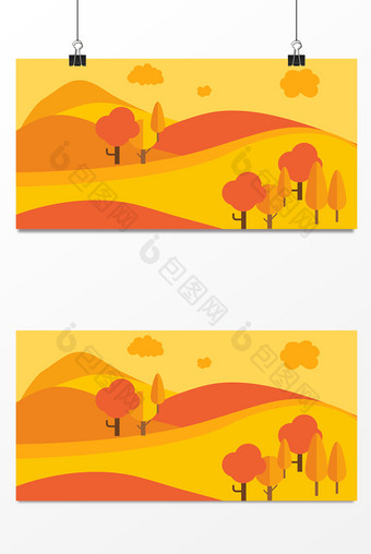秋季自然风景设计背景图图片
