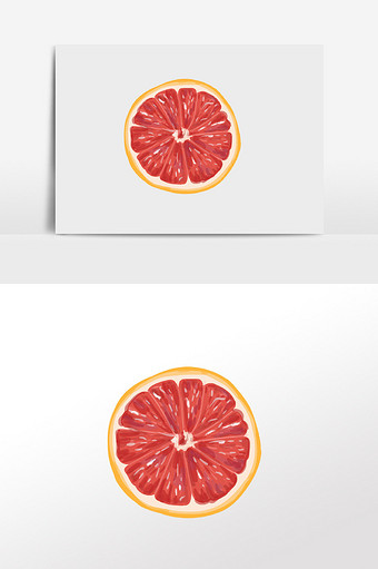 手绘水彩美食水果血橙健康生活图片