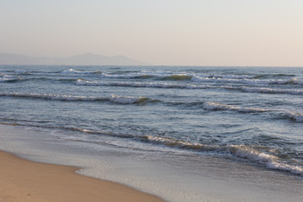 海景海滩浪花波浪沙滩