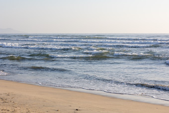 海景海滩浪花波浪沙滩