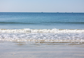 海景海滩浪花波浪沙滩