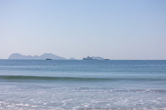 海景海滩浪花波浪沙滩