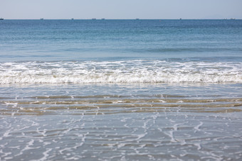 海景海滩浪花波浪沙滩