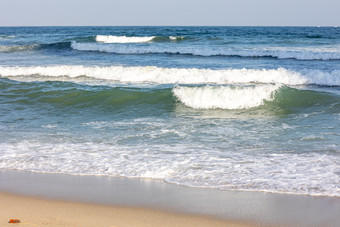 海景海滩浪花波浪沙滩