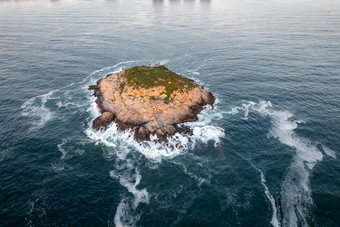 航拍海水海浪浪花海边