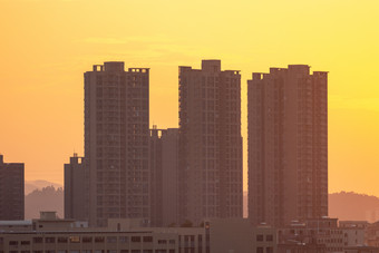 日落氛围唯美乡村住宅