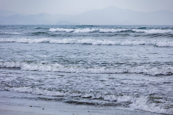 海景海滩浪花波浪沙滩