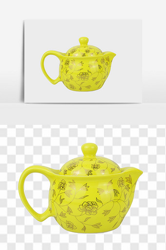 好看的茶壶设计元素图片