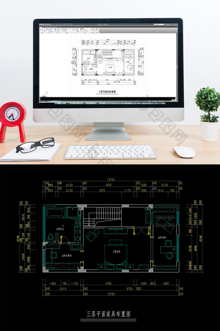 CAD室内设计别墅家装平面图图片图片