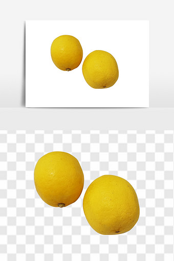 新鲜柠檬香甜柠檬片高清水果免扣元素图片