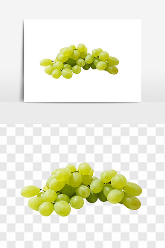 新鲜提子葡萄高清免抠透底水果元素图片