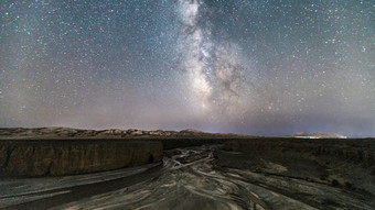 沙漠夜景星空魔幻风景