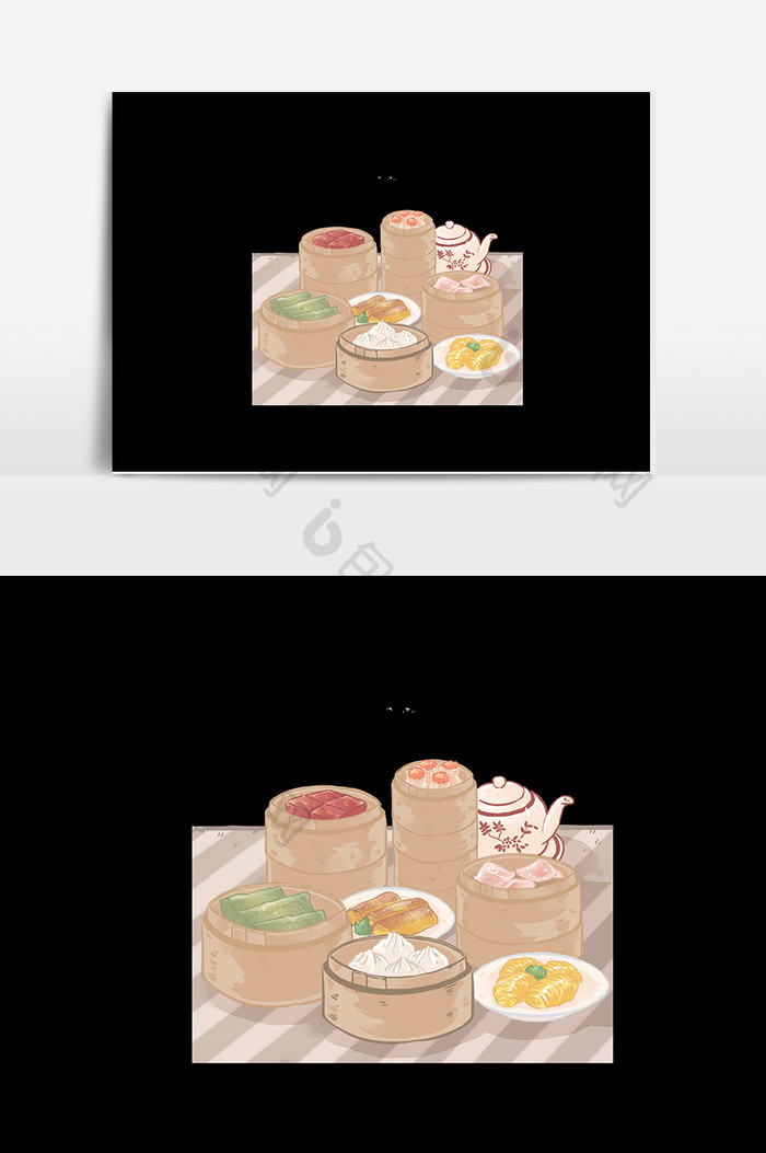 餐饮卡通食物烤串图片