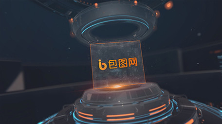 三维旋转科技互联网企业图文宣传AE模板