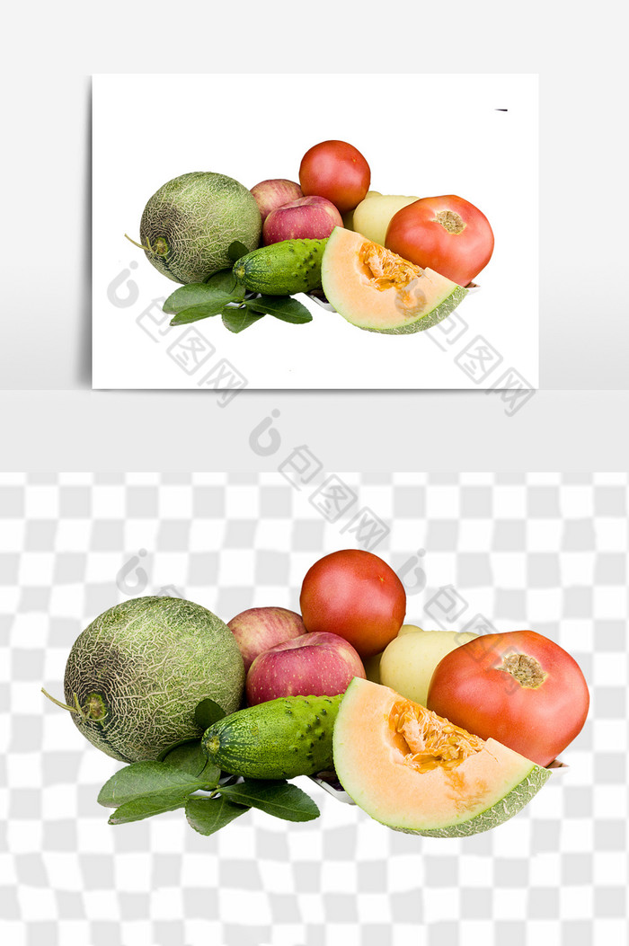 新疆瓜果元素图片