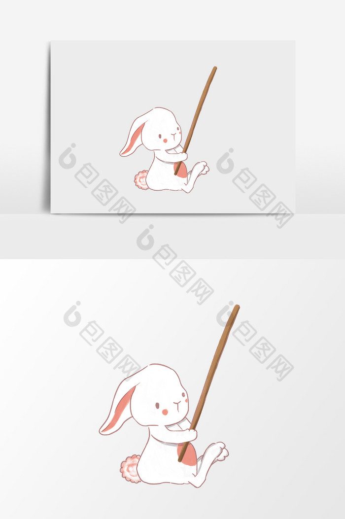 卡通青菜小兔子图片