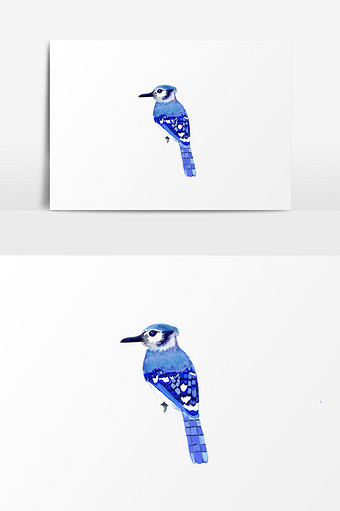 水彩小鸟插画设计图片