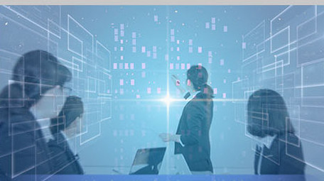 蓝色科技企业图文介绍ae模板