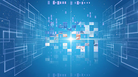 蓝色科技企业图文介绍ae模板