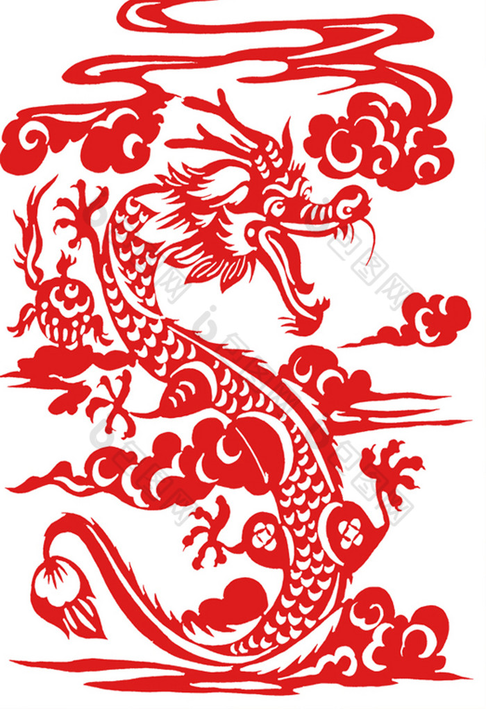 中国十二生肖龙插画