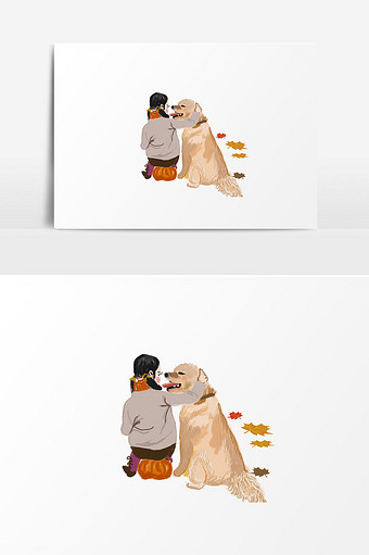 卡通宠物海报素材插画图片