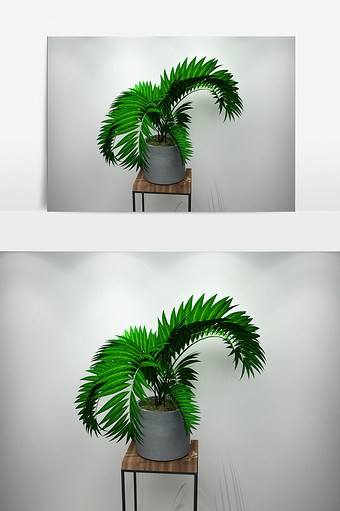 植物景观绿色盆栽3D模型图片