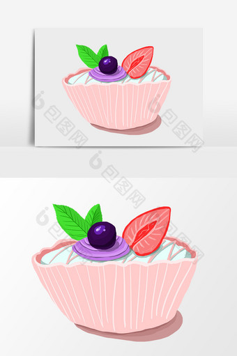 卡通蛋甜品设计元素图片