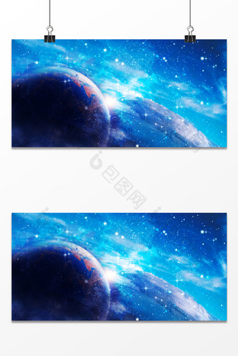蓝色星空宇宙设计背景图片