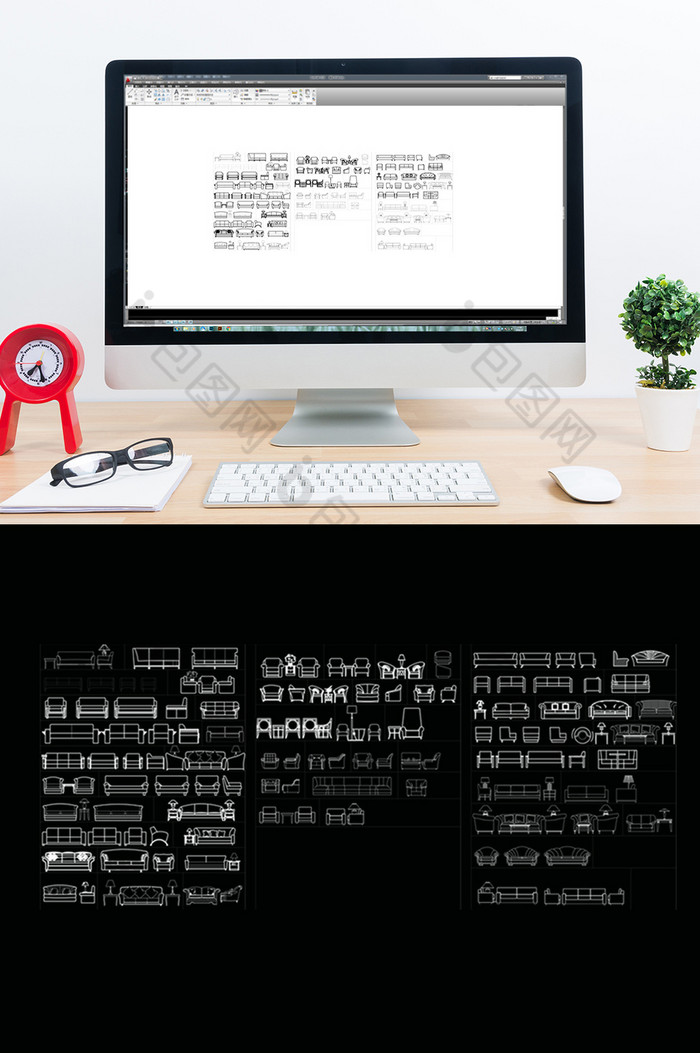 CAD立面沙发家具图库图片图片