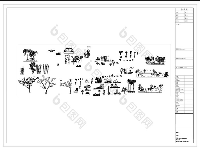 绿植CAD图库模板