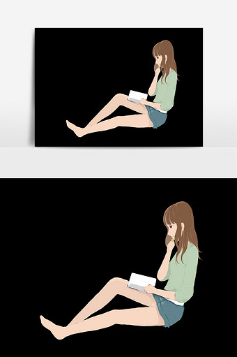 女孩看书的素材女生漫画免费下载_784像素PS模板金牛座性欲的图片