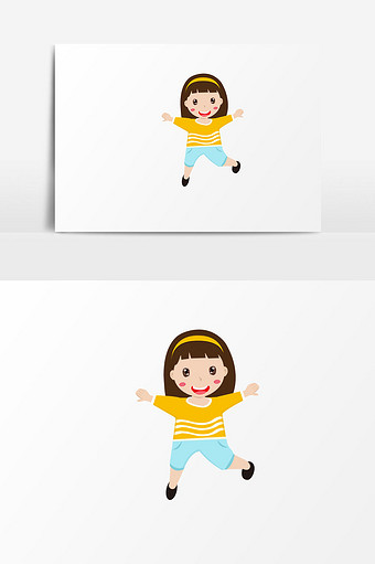 卡通跳图片