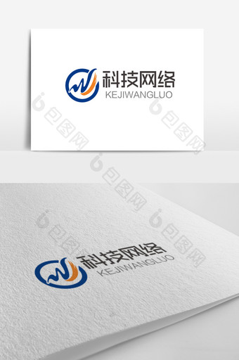 时尚大气W字母科技网络logo标志图片