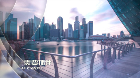 透明弧线转场营造阳光<strong>图文</strong>动画相册AE模板