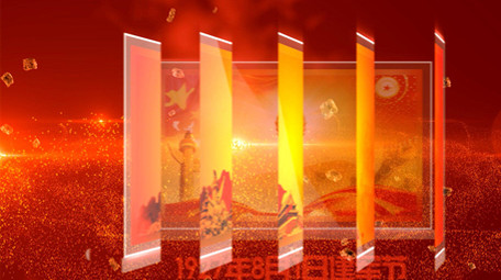 八一建军节大气图文ae模板