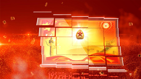 八一建军节大气图文ae模板