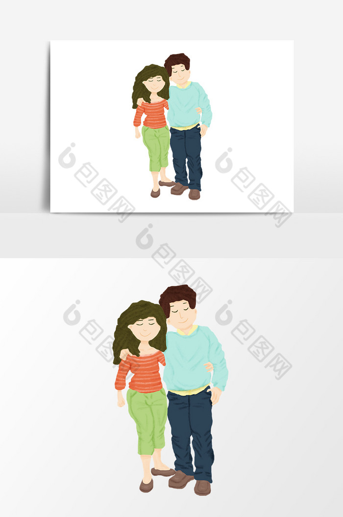 七夕情人节搂抱着的夫妇图片图片