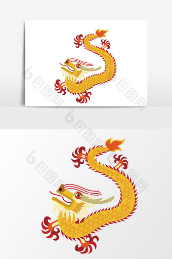 中国传统文化十二生肖剪纸国粹吉祥矢量元素图片