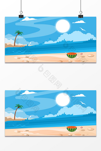 海滩海水沙滩设计背景图片