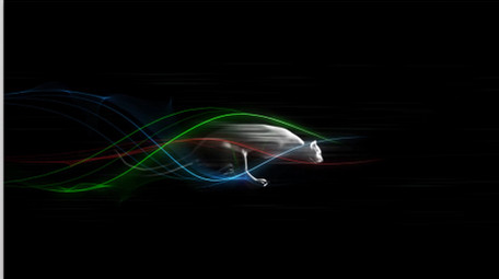 狮子奔跑光线轨迹动画LOGO片头AE模板