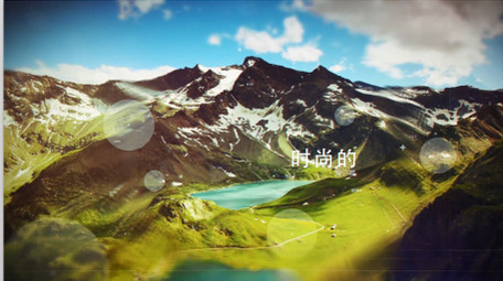 大气的数字风格视差幻灯片图文相册AE模板