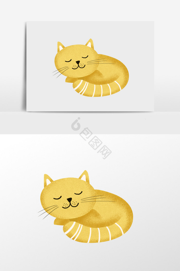 小黄猫插画