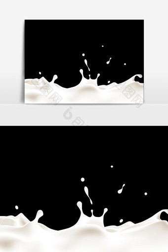 飞溅的牛奶设计元素图片