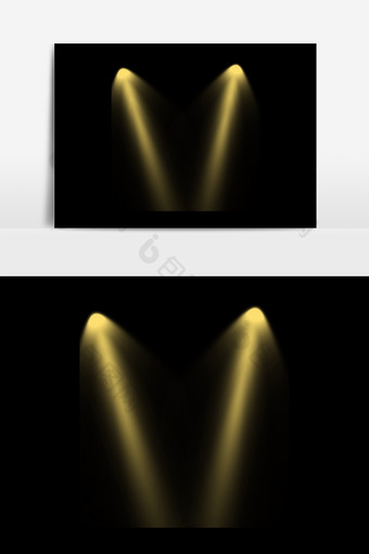 黄色射线光线素材图片
