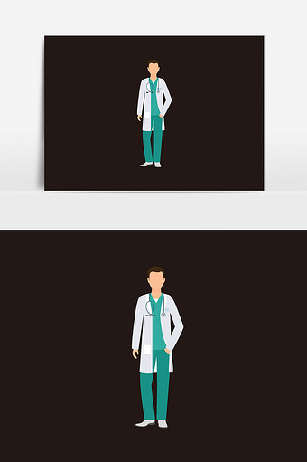 医护人物插画设计图片